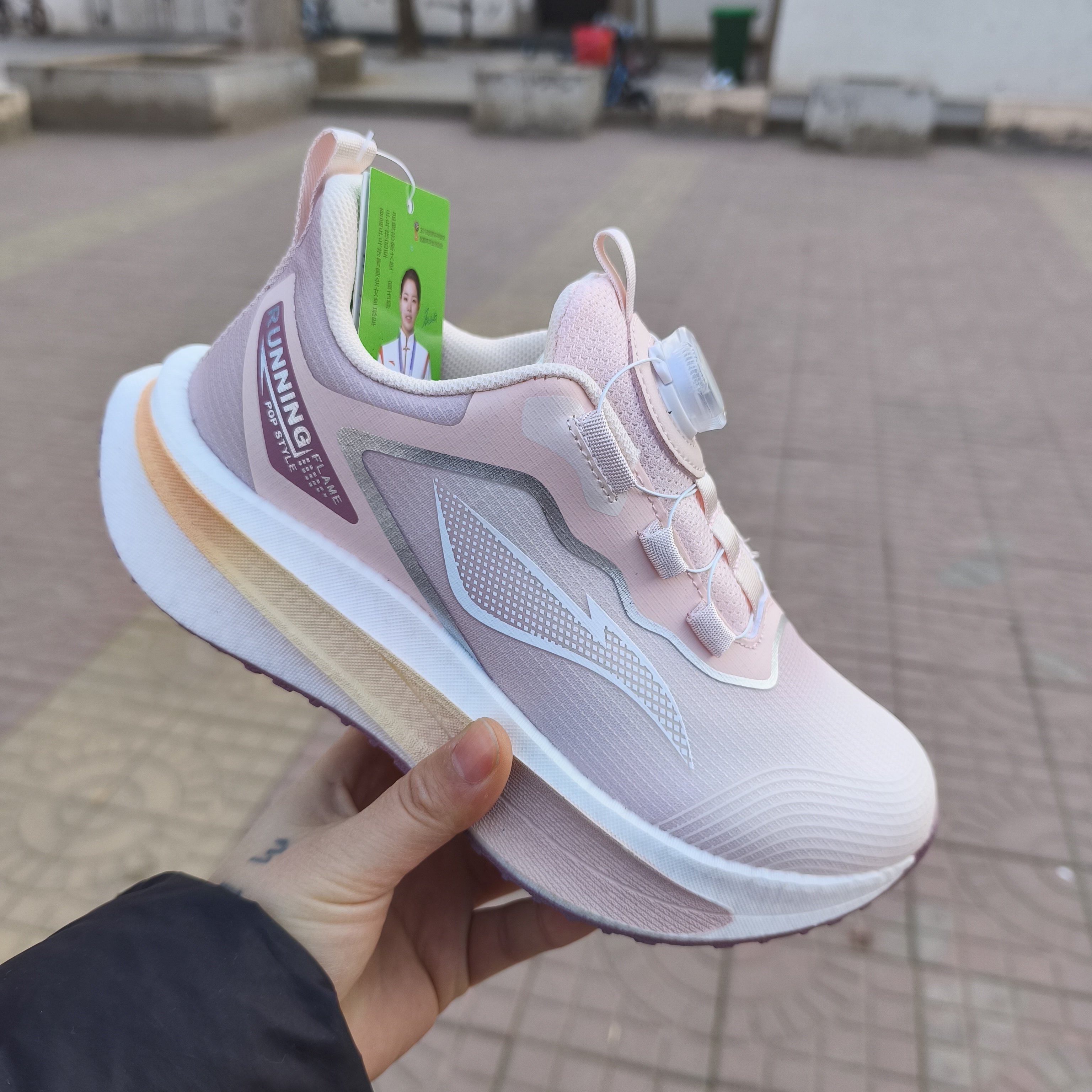 蝌蚪宝贝正品春季新款女童鞋网面运动鞋儿童休闲鞋童鞋旋转纽扣