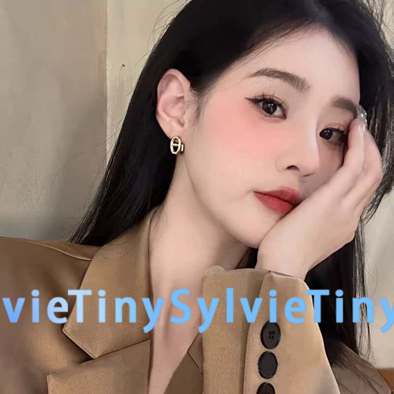 小众不撞款哑光金猪鼻耳圈