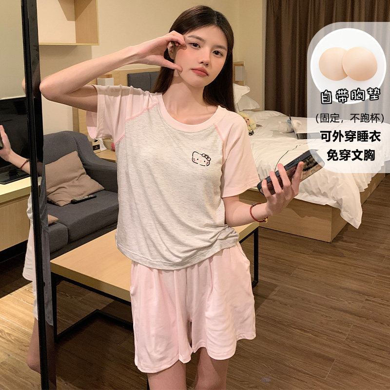 2026夏季少女风小猫可外穿睡衣