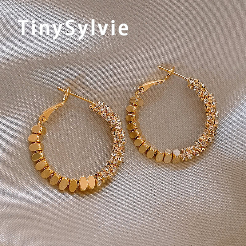TinySylvie双面碎金大耳圈耳环