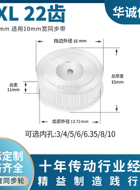 同步带轮MXL22齿AF型齿宽11内孔3/4/5/6/6.35/8MXL主动齿轮同步轮