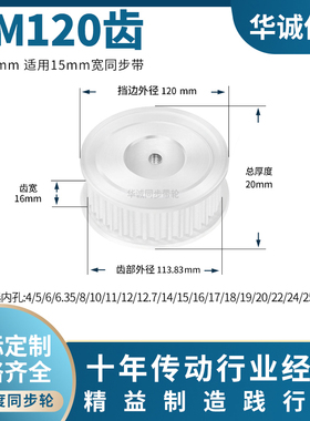 同步带轮S3M120齿齿宽16内孔81012141517192025S3M主动齿轮同步轮