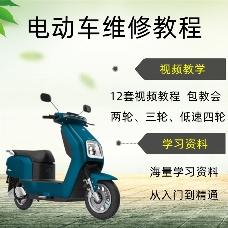 电动车维修视频教程两轮三轮低速四轮故障诊改装断蓄电池修复技术