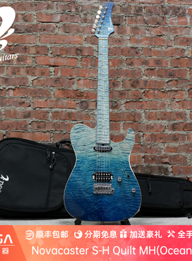 （已售定制参考）T's Guitars Novacaster S-H Quilt MH