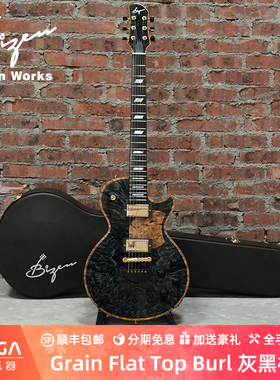 Bizen Grain Flat Top Burl 灰黑树瘤 电吉他