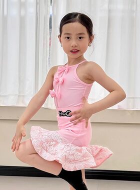 夏季新款少儿拉丁舞练功演出表演服恰恰伦巴牛仔套装考级集训服装