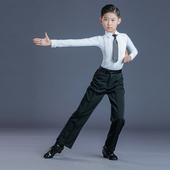 新少儿男生舞蹈服装 舞蹈练功服拉丁舞服舞蹈裤 演出服比赛服表演服