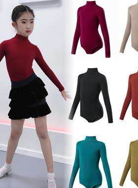 少儿拉丁舞春秋新款恰恰伦巴桑巴练功服女舞蹈表演服考级集训套装