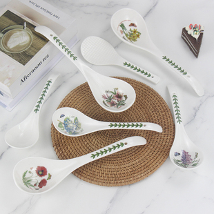 陶瓷特大号长柄勺子家用大汤勺汤匙调羹大勺子火锅勺子汤勺分餐勺