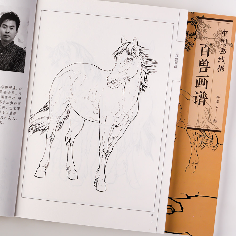 百兽画谱中国画线描 鹿马牛羊白描工笔画谱绘画动物走兽临摹范本动物图谱,书籍/杂志/报纸,工艺美术（新）,淘宝优惠券,粉丝福利购,淘宝优惠卷