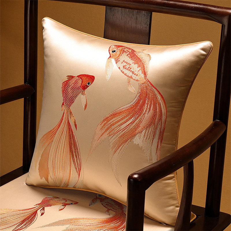 中式抱枕客厅沙发靠枕床头软包护腰大靠背实木椅子靠背枕靠垫夏季