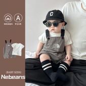 2岁潮款 婴幼儿背带裤 连体哈衣 CUTE BABY男女宝宝夏天棉质衣服