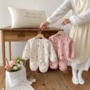 子两件套装 华夫格上衣裤 衣服宝宝家居服舒适长袖 加工定制婴儿春装