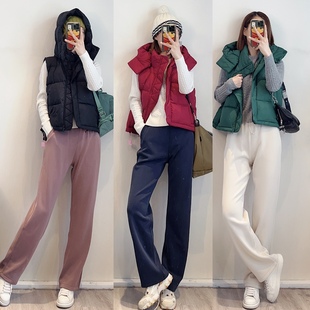 L家SOFT重来闭眼入舒适百搭莫代尔垂顺加绒秋冬卫裤 斯斯 1103