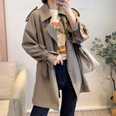 风衣 基础百搭英伦风工装 斯斯0311 清爽垂顺造型感纯色纯色中长款