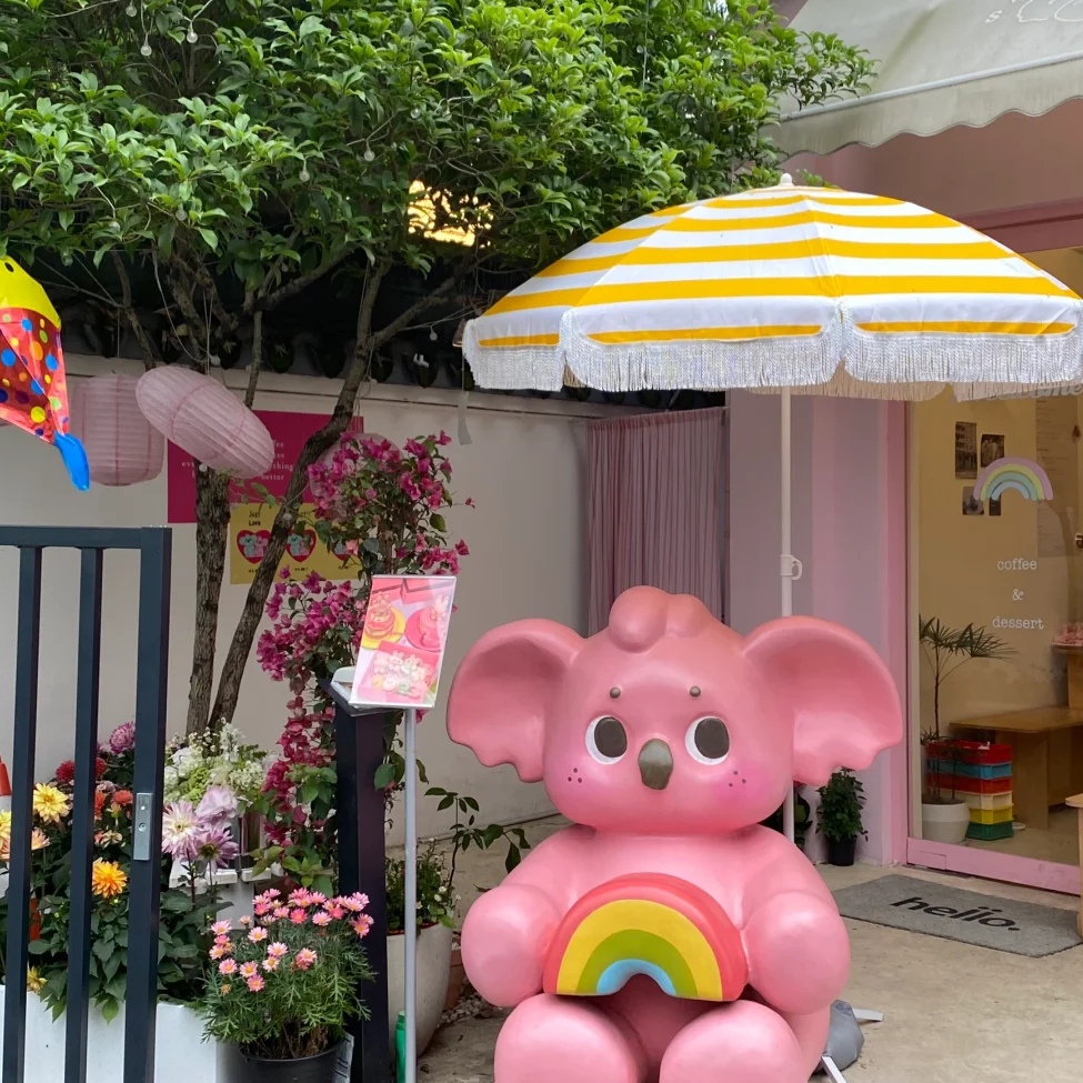 户外黄色条纹遮阳沙滩伞海滩折叠防紫外线太阳伞小推车展示雨棚伞