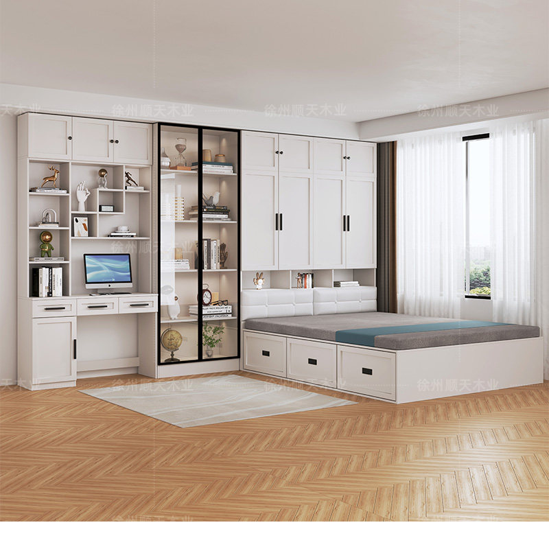 榻榻米床衣柜床一体家用卧室小户型储物床多功能带书桌组合儿童床