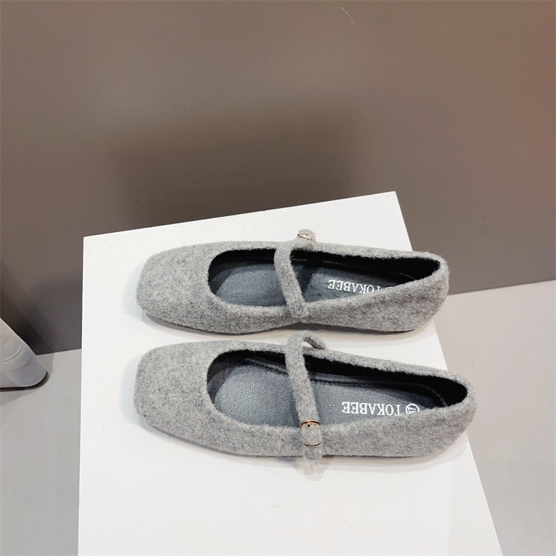 法式玛丽珍方头单鞋女2025秋季新款小香风毛绒女鞋浅口平底晚晚鞋,女鞋,浅口单鞋,淘宝优惠券,粉丝福利购,淘宝优惠卷