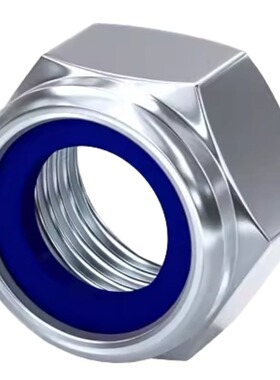 镀铬尼龙防松螺母防滑自锁锁紧防脱螺帽M8M10德标碳钢4级DIN985