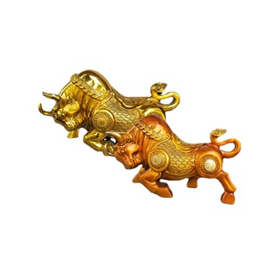 鑫禄圣铜器定做 纯铜低头牛摆件 牛气冲天铜 复古铜牛 生肖牛