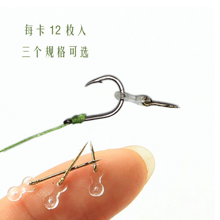 带硅胶圈直柄钩 bait screw sting 欧洲鲤鱼钓鱼饵钩鱼钩渔具配件