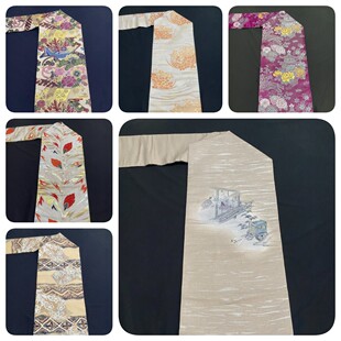 中古正绢西阵织日式和服名古屋带手工腰带金澜真丝DIY面料