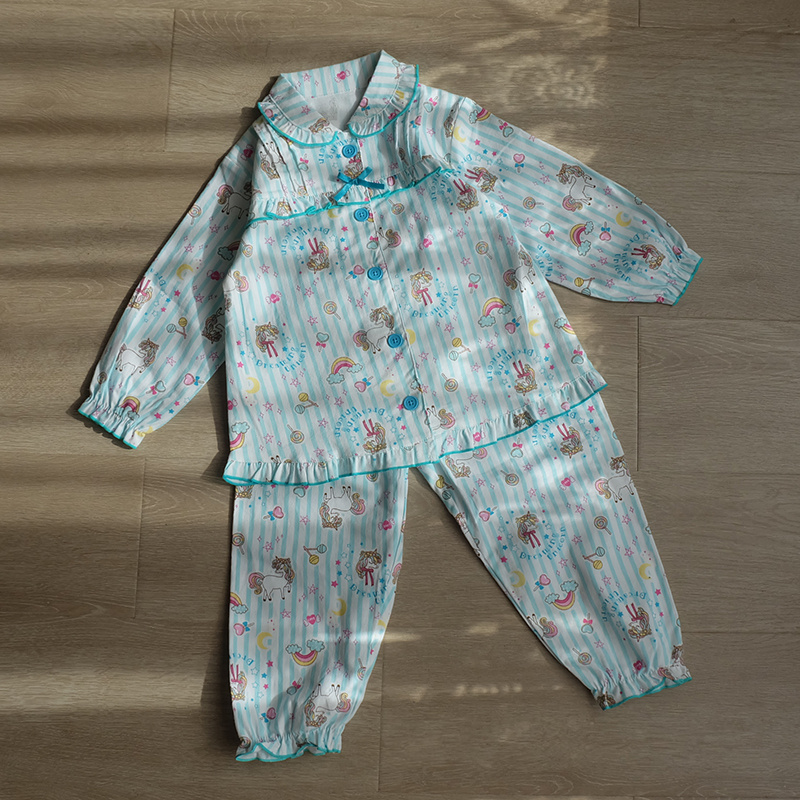 全棉娃娃衫风格春秋睡衣