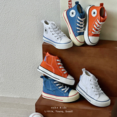 软底时装 男女童简约休闲板鞋 中帮帆布鞋 春季 学生 2026新款 儿童韩版