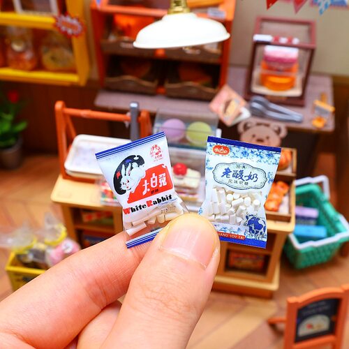 娃娃屋配件仿真迷你小奶糖微缩食玩过家家小玩具小奶糖模型