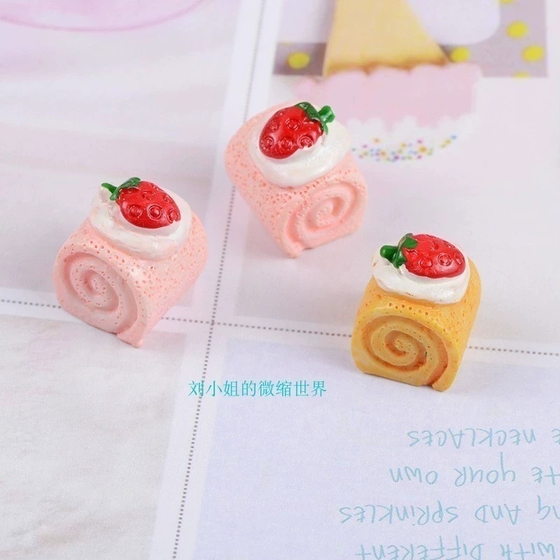 1:12微缩食玩 小孩过家家玩具 娃娃屋配件  仿真迷你蛋糕面包模型