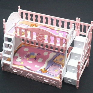 ob11娃娃屋配件小孩过家家玩具16厘米娃娃上下铺睡床迷你家具模型