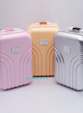 娃娃屋配件 小孩过家家玩具 洋娃娃旅行拉箱配件仿真迷你拉箱模型