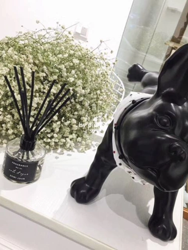 Украшение для рабочего стола для мамы, украшение для витрины, детский реквизит, свет, роскошный писающий бульдог, подарок