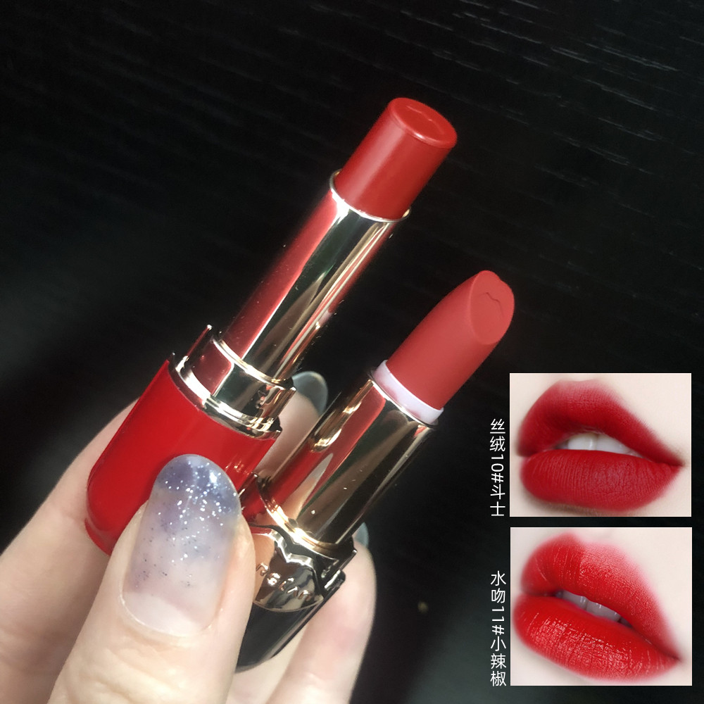 卡姿兰口红中样小样水吻11小辣椒丝绒哑光滋润10斗士复古正红色