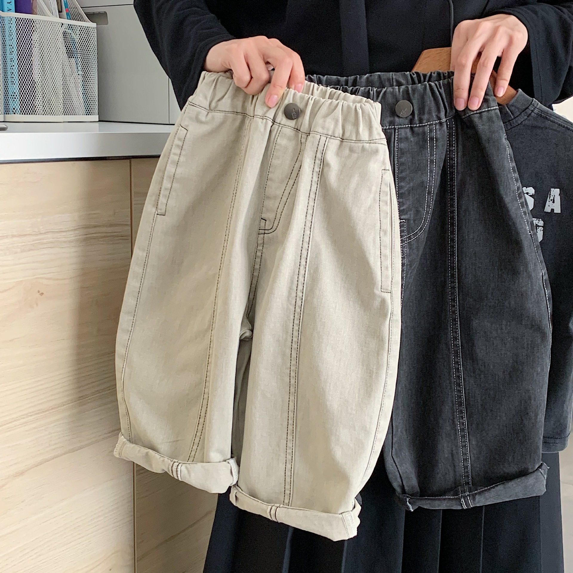 儿童裤子2026春款新款韩版男童宽松明线休闲裤男孩长裤百搭潮,童装/婴儿装/亲子装,运动裤卫裤,淘宝优惠券,粉丝福利购,淘宝优惠卷