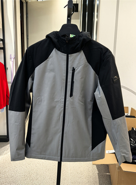 安踏加绒运动夹克外套2024冬款男连帽绒里保暖针织上衣152447610N