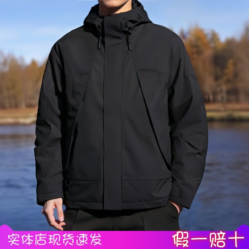 安踏冲锋衣两件套防泼水梭织外套男2025年冬季新款运动152546605