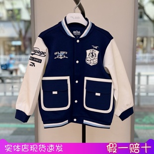 安踏儿童25秋季 男小童宽松海底小纵队针织运动上衣352549701 新款