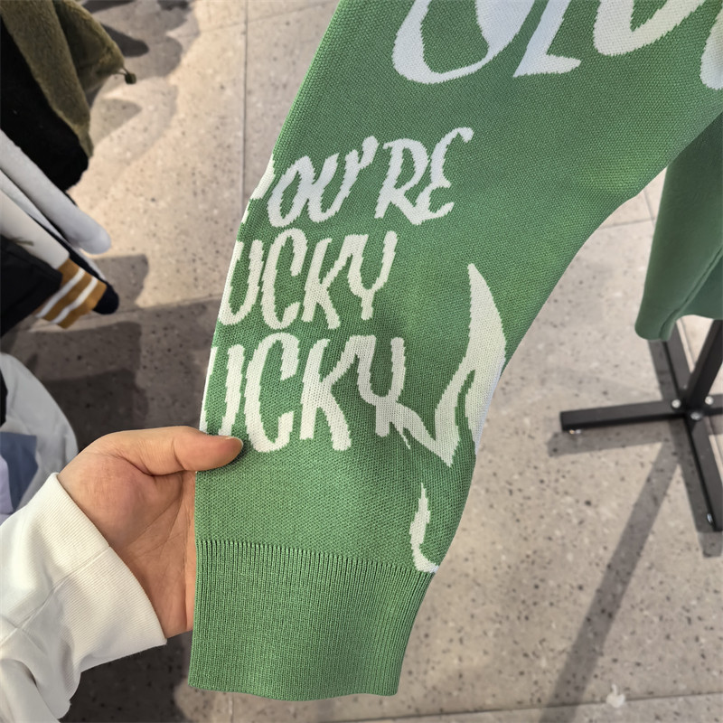 ANTA 2023 겨울 남성용 니트 스웨터 172348703S 남성용 스웨터 편안한 느슨한 따뜻한 스웨터 라운드 넥