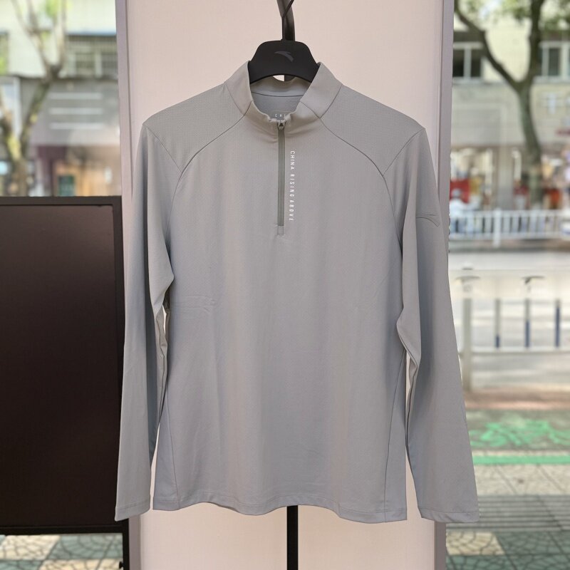 安踏卫衣男2025秋新款立领半拉链套头跑步健身训练上衣152537409