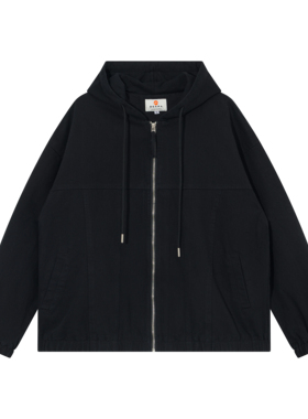 BSAPA 2025秋装新款连帽宽松潮流夹克外套情侣街头宽松百搭上衣