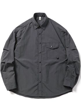 BLACK ARMADA复古速干休闲长袖衬衫港风高级感户外宽松百搭工装衫