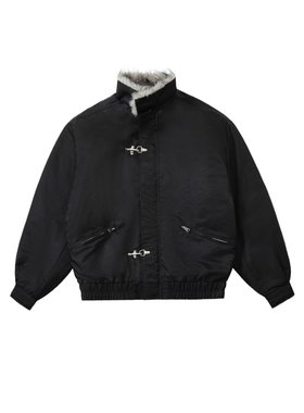 EPICURUS 冬季复古美式棉内胆飞机扣设计立领夹克座山雕棉服外套