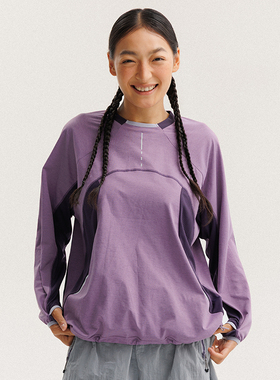 BLACK ARMADA 轻量化速干运动长袖T恤户外山系轻薄骑行撞色情侣衫