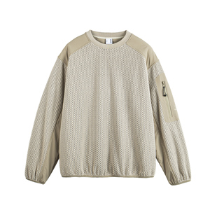 DEVILRAY 秋冬复古撞色拼接波浪纹休闲卫衣情侣套头小众百搭外套