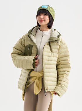 BLACK ARMADA 冬季防风户外拼接90白鸭绒连帽排骨轻量短款羽绒服