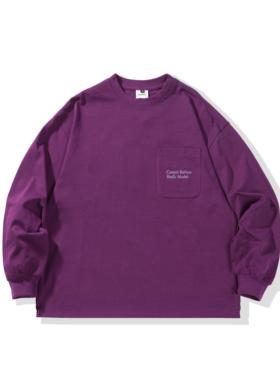 ATBORDER 2025春季新款日系印花口袋圆领卫衣复古情侣宽松纯棉衣