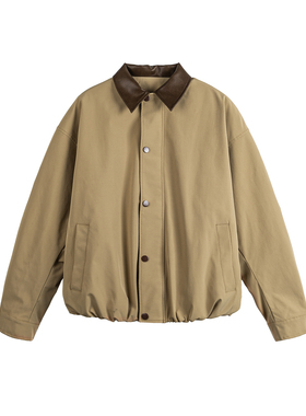 OLDTRIBE 秋季新款美式复古飞行员工装夹克廓形翻领情侣宽松外套