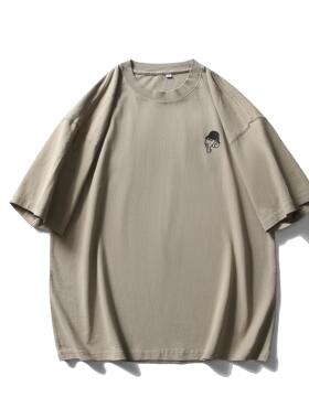 BLACK ARMADA 潮牌细节控必入260G凉感纯棉T恤亲肤大绣花短袖上衣