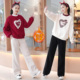 保暖套装 女大童加绒套装 青少年女孩学生时尚 卫衣休闲裤 冬装 新款
